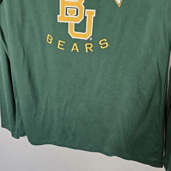 Colosseum Womens XXL Baylor University Bears Green Yellow Long Sleeve Tee Shirt - Picture 3 of 10